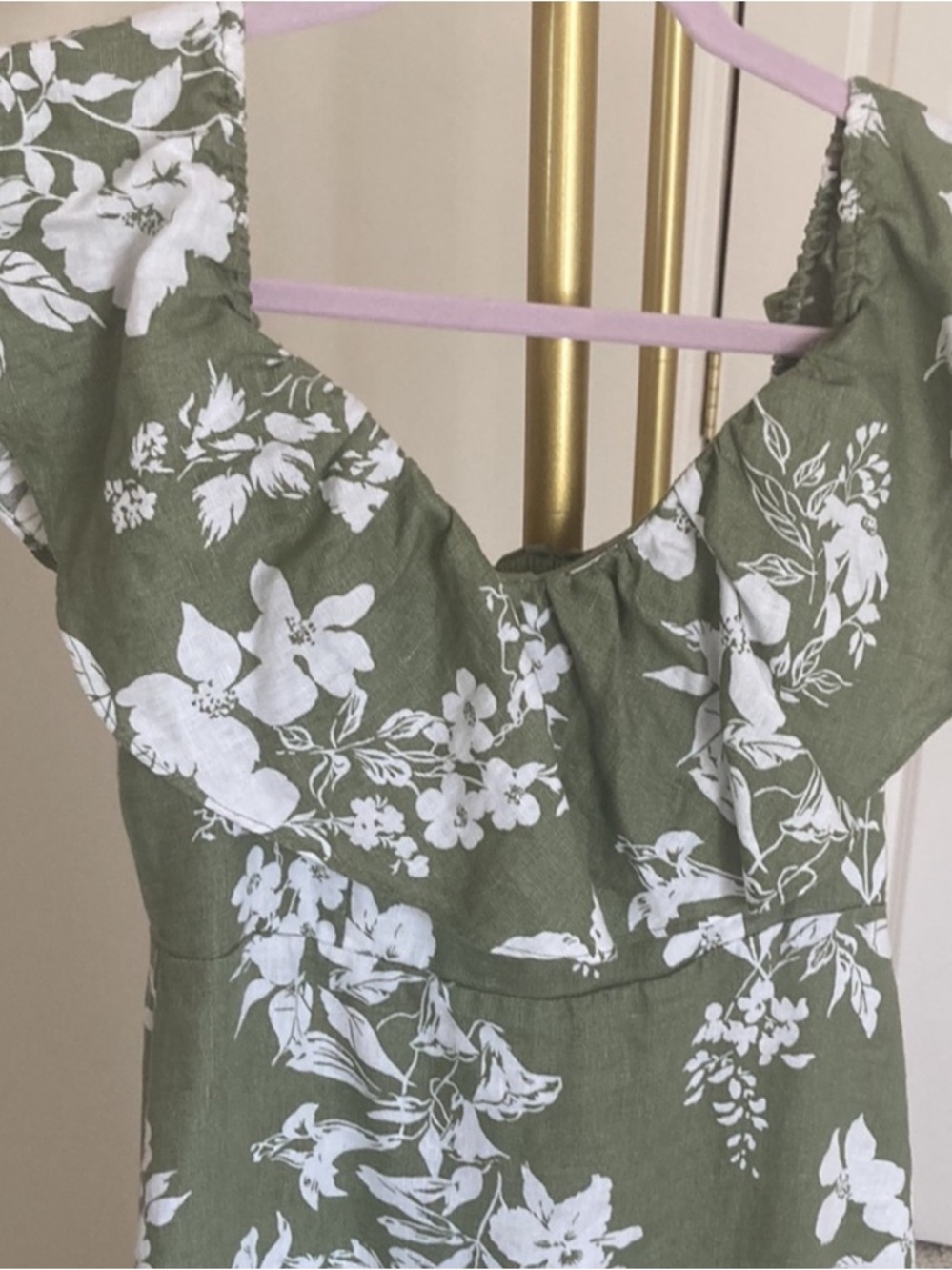 REFORMATION Baela Midi Dress in Willow | Size 8 | LIKE NEW - Picture 5 of 8